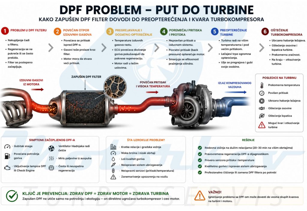 DPF problem i uticaj povećanog izduvnog pritiska na turbokompresor